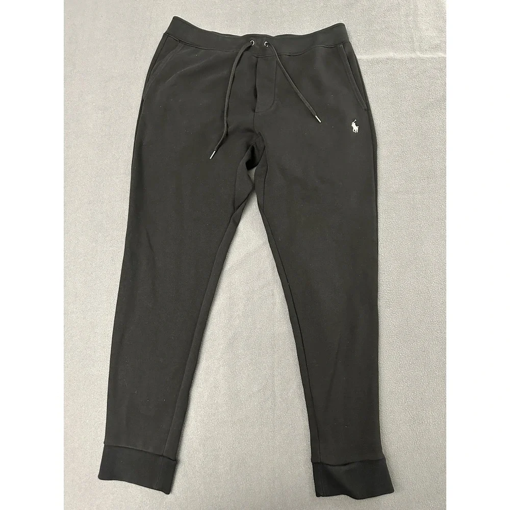 Polo Ralph Lauren Sweatpants Mens Medium Black Jogger Drawstring Pony Logo